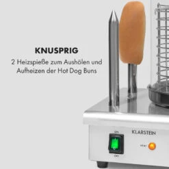 Wurstfabrik Pro 550 Hot Dog Maker 550W 2 Spieße 5L 30-100°C Edelstahl 16 Wurstfabrik Pro 550 Hot Dog Maker 550W 2 Spieße 5L 30-100°C Edelstahl -Klarstein 10034453 de 0005 logo
