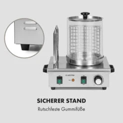 Wurstfabrik Pro 550 Hot Dog Maker 550W 2 Spieße 5L 30-100°C Edelstahl 19 Wurstfabrik Pro 550 Hot Dog Maker 550W 2 Spieße 5L 30-100°C Edelstahl -Klarstein 10034453 de 0008 logo