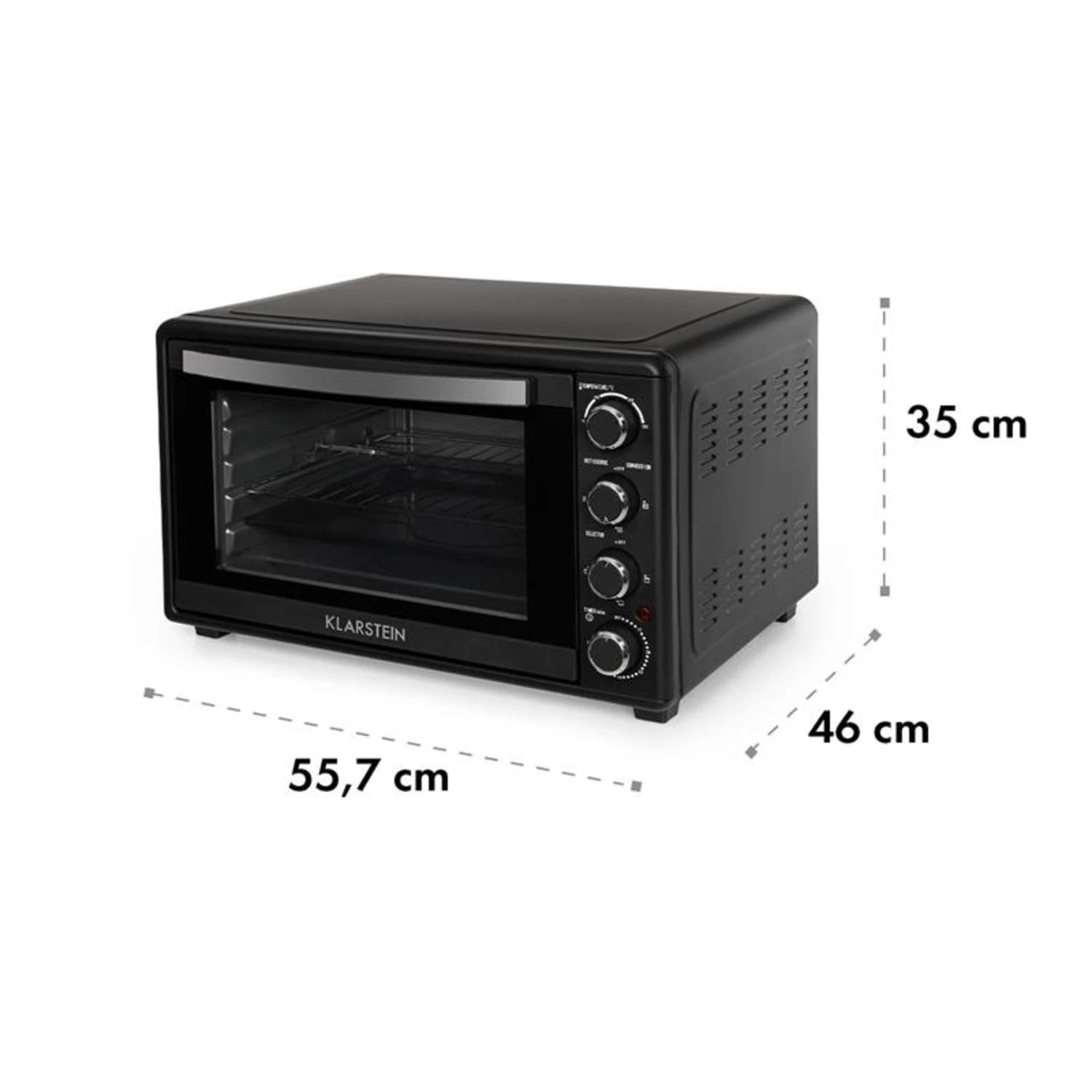 Masterchef 45 Mini-Backofen 45l 2000W 100-230 °C Timer Schwarz 10 Masterchef 45 Mini-Backofen 45l 2000W 100-230 °C Timer Schwarz – Bild 8