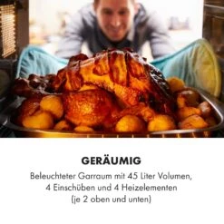 Masterchef 45 Mini-Backofen 45l 2000W 100-230 °C Timer Silber 14 Masterchef 45 Mini-Backofen 45l 2000W 100-230 °C Timer Silber -Klarstein 10034497 de 0004 logo