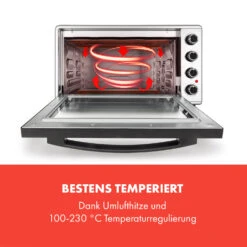 Masterchef 60 Mini-Backofen 60l 2000W 100-230 °C Timer Silber 13 Masterchef 60 Mini-Backofen 60l 2000W 100-230 °C Timer Silber -Klarstein 10034499 de 0003 logo