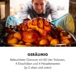 Masterchef 60 Mini-Backofen 60l 2000W 100-230 °C Timer Silber 14 Masterchef 60 Mini-Backofen 60l 2000W 100-230 °C Timer Silber -Klarstein 10034499 de 0004 logo