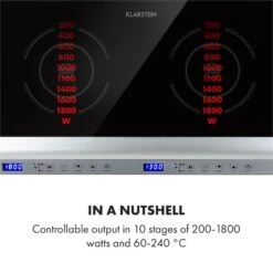 Cucinata Induktionskochfeld 3100W 10 Leistungsstufen 200-1300W -Klarstein 10034503 yy 0004 logo Klarstein Cucinata Induktionskochfeld 3100 W