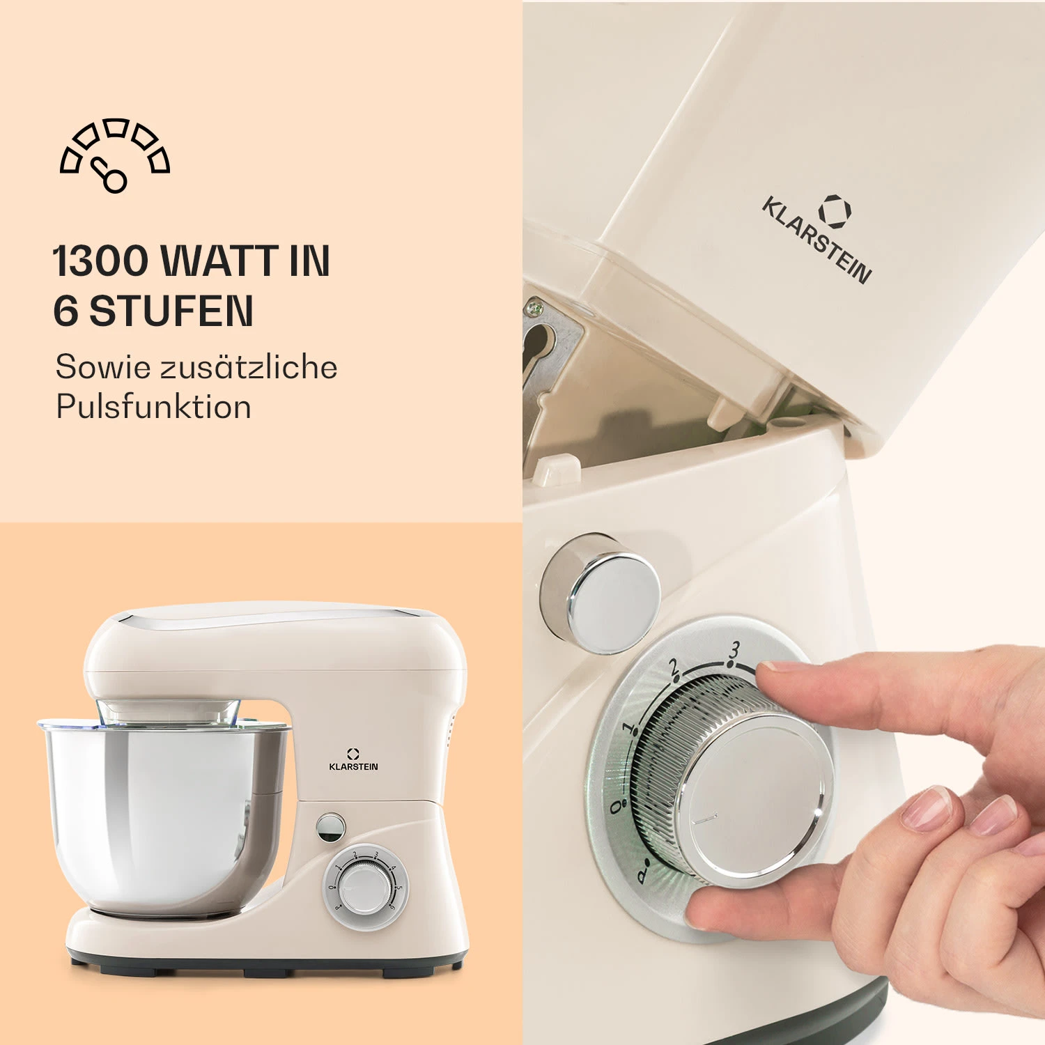 Bella Pico 2G Küchenmaschine 1300W 1,7PS 6 Stufen 5 Liter 5 Bella Pico 2G Küchenmaschine 1300W 1,7PS 6 Stufen 5 Liter – Bild 3