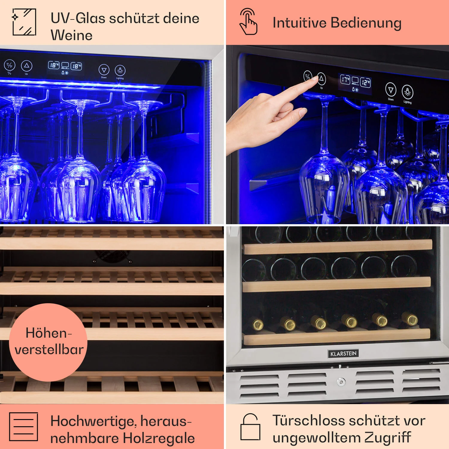 Vinovilla Grande 127 Built-in Uno Weinkühlschrank 320 Ltr 127 Fl. LED 7 Vinovilla Grande 127 Built-in Uno Weinkühlschrank 320 Ltr 127 Fl. LED – Bild 5