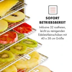 Master Jerky 500 Dörrautomat 3000W 40-90 °C 24h-Timer Edelstahl Silber 13 Master Jerky 500 Dörrautomat 3000W 40-90 °C 24h-Timer Edelstahl Silber -Klarstein 10034545 de 0004 logo