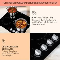 EasyCook Keramikkochfeld 6100W Drehregler Schwarz -Klarstein 10034604 de 0004 usp