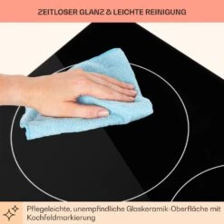 EasyCook Keramikkochfeld 6100W Drehregler Schwarz -Klarstein 10034604 de 0008 usp