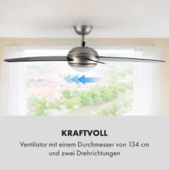 Bolero 2-in-1-Deckenventilator 134cm Leuchte 55W Fernbedienung Schwarz 14 Bolero 2-in-1-Deckenventilator 134cm Leuchte 55W Fernbedienung Schwarz -Klarstein 10034684 de 0005 logo