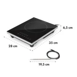 Cook N Roll Induktionskochfeld 2000W Timer 10 Stufen Bratenthermometer -Klarstein 10034708 yy 0009 logo Klarstein Cook n Roll Induktionskochfeld schwarz