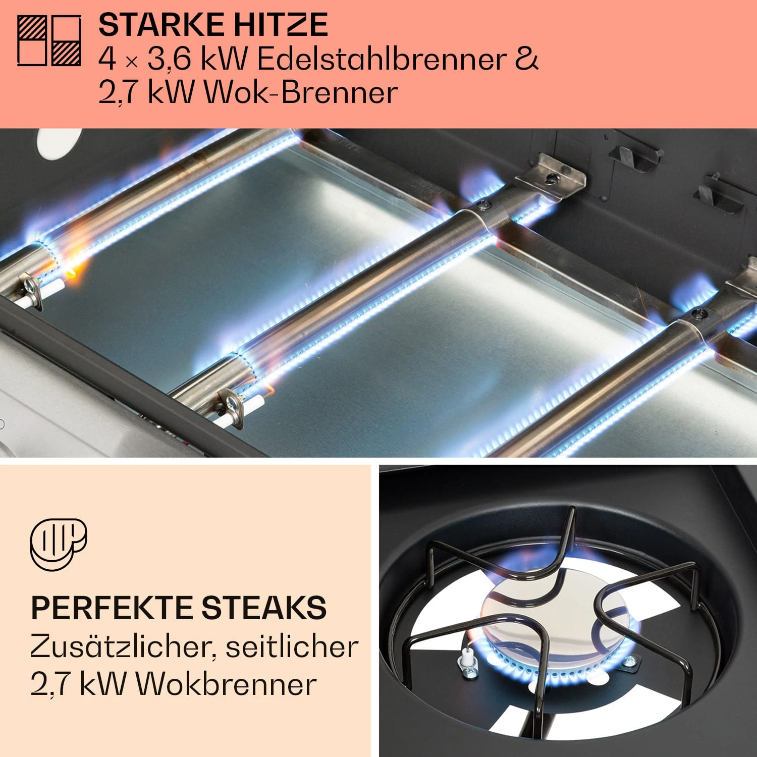 Tomahawk Gasgrill 4x3,6 KW + 2,7 KW Brenner 66x43,5 Cm Grill Edelstahl 5 Tomahawk Gasgrill 4x3,6 KW + 2,7 KW Brenner 66x43,5 Cm Grill Edelstahl – Bild 3