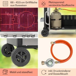 Tomahawk Gasgrill 4x3,6 KW + 2,7 KW Brenner 66x43,5 Cm Grill Edelstahl 14 Tomahawk Gasgrill 4x3,6 KW + 2,7 KW Brenner 66x43,5 Cm Grill Edelstahl -Klarstein 10034710 de 0005 usp