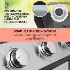 Tomahawk Gasgrill 3 X 3,6 KW Brenner 60 X 43,5 Cm Grill Edelstahl 12 Tomahawk Gasgrill 3 X 3,6 KW Brenner 60 X 43,5 Cm Grill Edelstahl -Klarstein 10034711 de 0004 usp