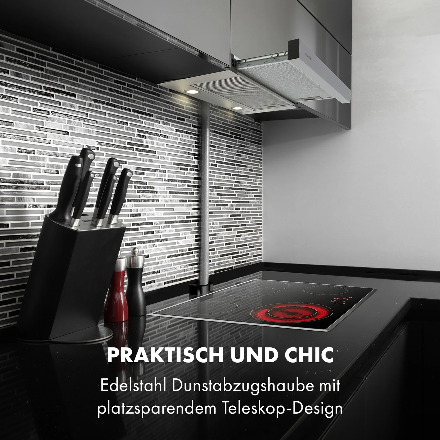 Viola Dunstabzugshaube Edelstahl 59,6 Cm 612m³/h EEK A Silber 4 Viola Dunstabzugshaube Edelstahl 59,6 Cm 612m³/h EEK A Silber – Bild 2