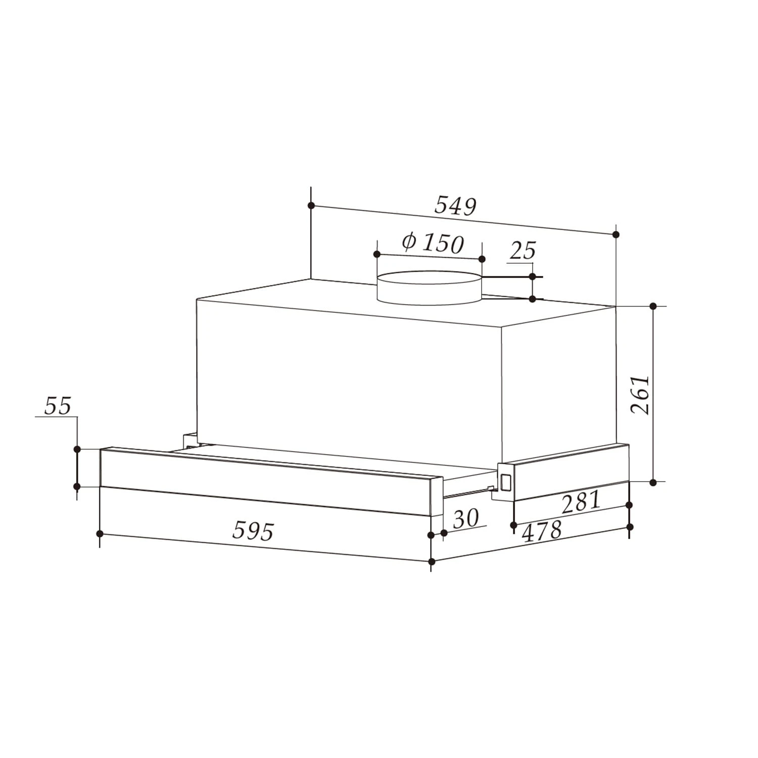 Viola Dunstabzugshaube Edelstahl 59,6 Cm 612m³/h EEK A Silber 10 Viola Dunstabzugshaube Edelstahl 59,6 Cm 612m³/h EEK A Silber – Bild 8