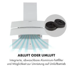 Antonia Dunstabzugshaube Kopffrei 60cm 350m³/h Touch-Bedienfeld Glas 15 Antonia Dunstabzugshaube Kopffrei 60cm 350m³/h Touch-Bedienfeld Glas -Klarstein 10034867 de 0003 logo