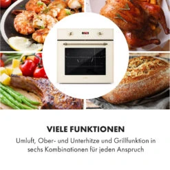 Elizabeth Einbaubackofen Retro 2200W 70L 50 - 250 °C Timer Display -Klarstein 10034881 de 0004 logo