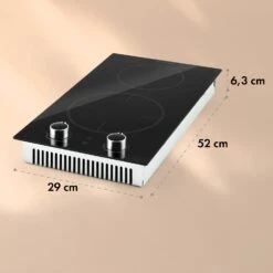 Kochheld Doppel-Induktionskochfeld 2900W Dreh-Regler Glas Schwarz 19 Kochheld Doppel-Induktionskochfeld 2900W Dreh-Regler Glas Schwarz -Klarstein 10034946 yy 0011 dimensions