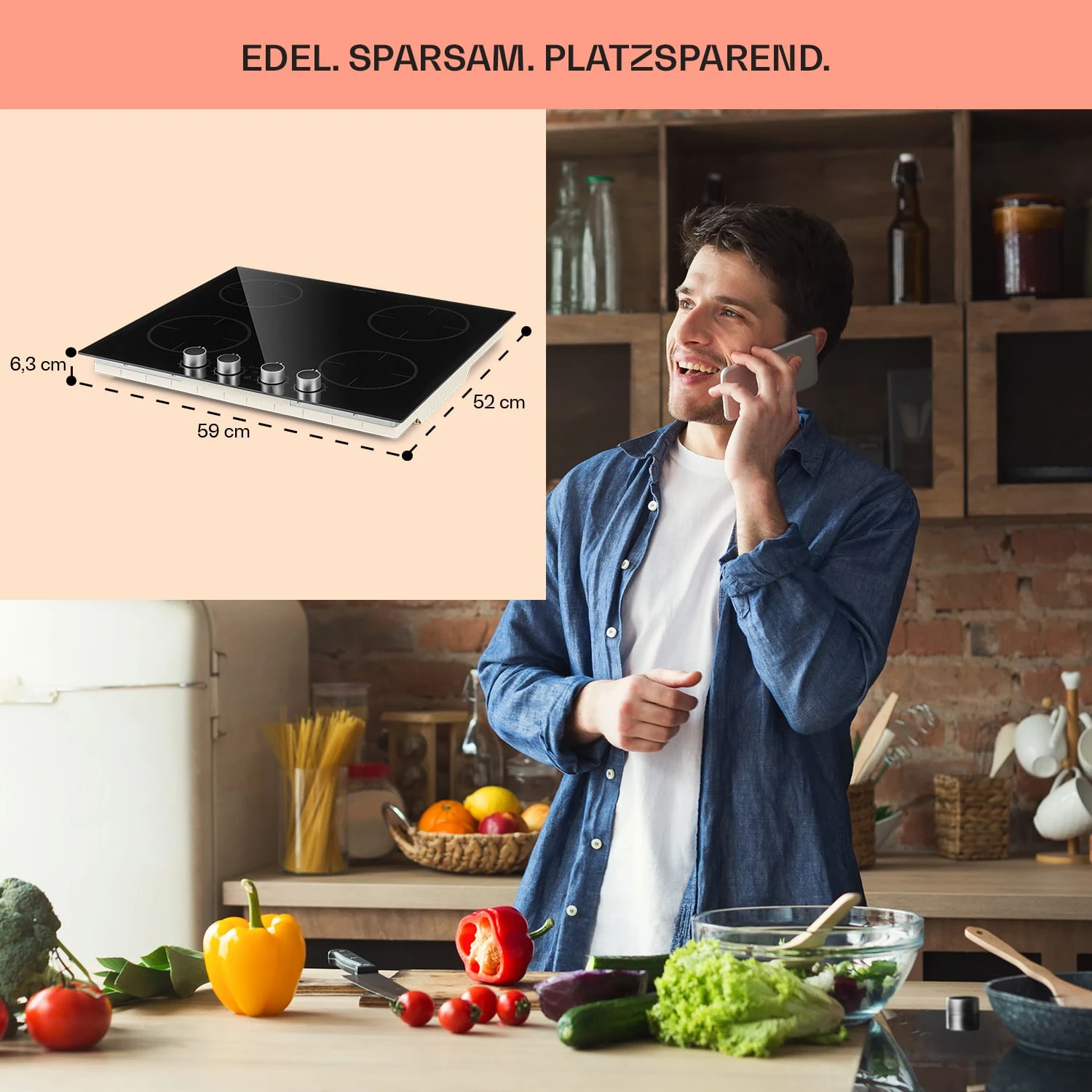 Kochheld 4-Zonen-Induktionskochfeld 6000W Dreh-Regler Glas Schwarz 8 Kochheld 4-Zonen-Induktionskochfeld 6000W Dreh-Regler Glas Schwarz – Bild 6
