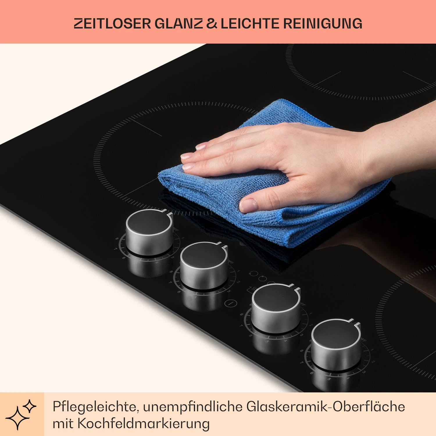 Kochheld 4-Zonen-Induktionskochfeld 6000W Dreh-Regler Glas Schwarz 10 Kochheld 4-Zonen-Induktionskochfeld 6000W Dreh-Regler Glas Schwarz – Bild 8