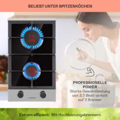 Alchemist Domino Gaskochfeld 2-flammig Aluminium-Brenner Glaskeramik 13 Alchemist Domino Gaskochfeld 2-flammig Aluminium-Brenner Glaskeramik -Klarstein 10034968 de 0003 usp