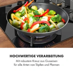 Goldflame 4 Gaskochfeld 4-flammig Messing-Brenner Glaskeramik Schwarz -Klarstein 10034972 de 0007 logo