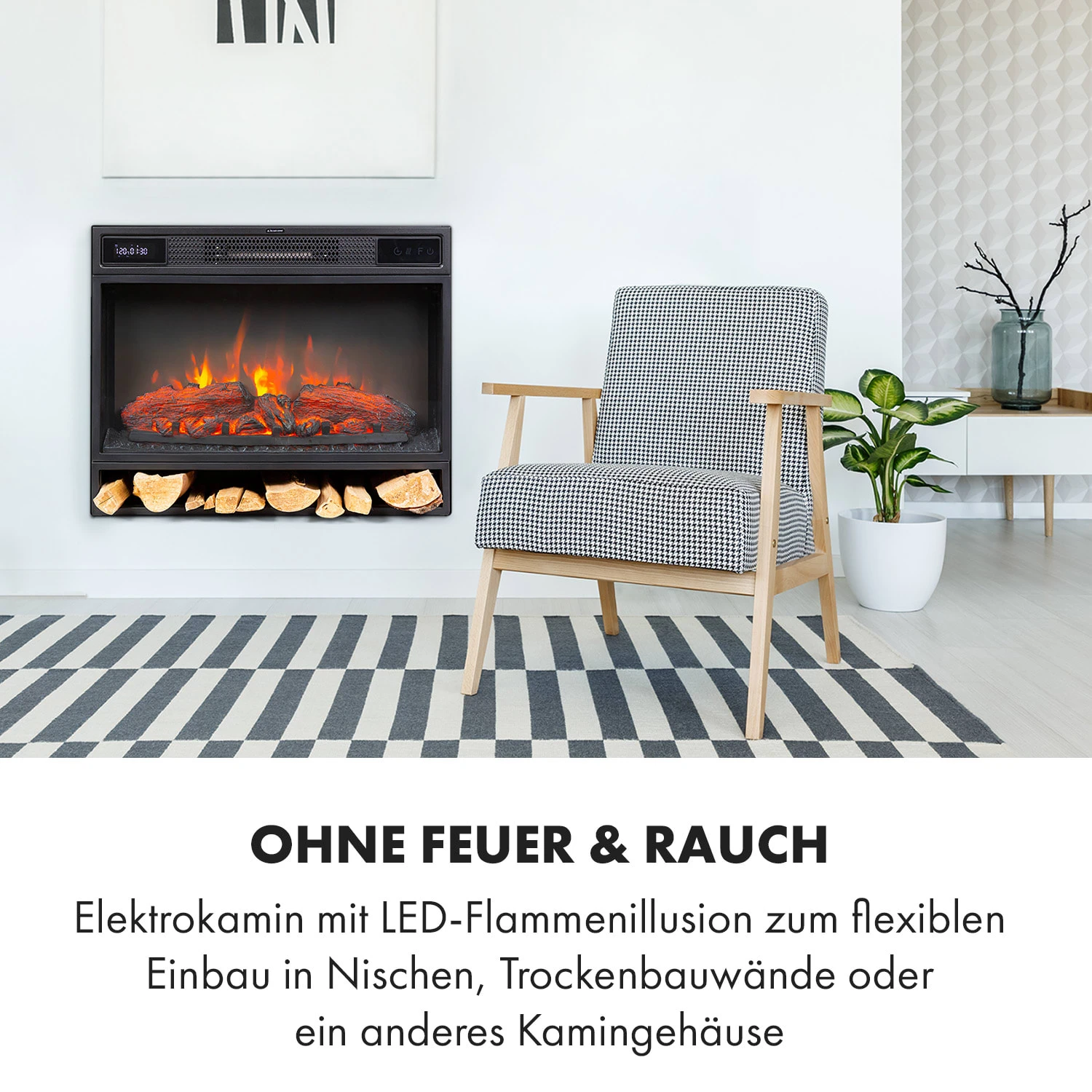 Vulsini Elektro-Kamin 1900 W LED-Technik Fernbedienung 4 Vulsini Elektro-Kamin 1900 W LED-Technik Fernbedienung – Bild 2