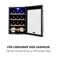 Vinamour 48 Uno Weinkühlschrank 128l 48Fl 3 Einschübe 4-18°C -Klarstein 10035066 de 0005 logo