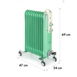 Thermaxx Retroheat Ölradiator 2500W Bodenrollen 17 Thermaxx Retroheat Ölradiator 2500W Bodenrollen -Klarstein 10035081 yy 0008 logo Klarstein Thermaxx Retroheat oelradiator 2500W Gruen
