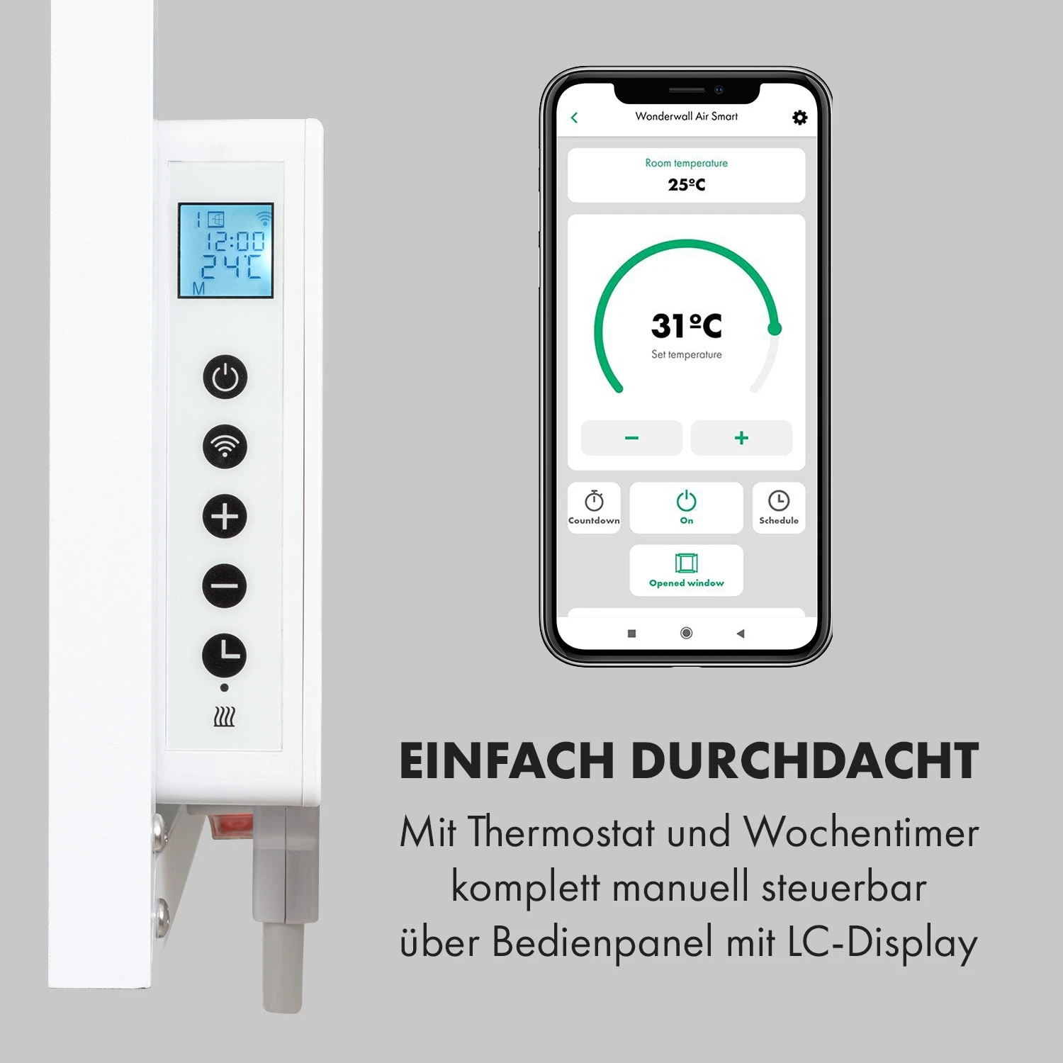 Wonderwall Air Art Smart Infrarotheizung 60x60cm 350W Wandinstallation App-Steuerung Berge 9 Wonderwall Air Art Smart Infrarotheizung 60x60cm 350W Wandinstallation App-Steuerung Berge – Bild 7