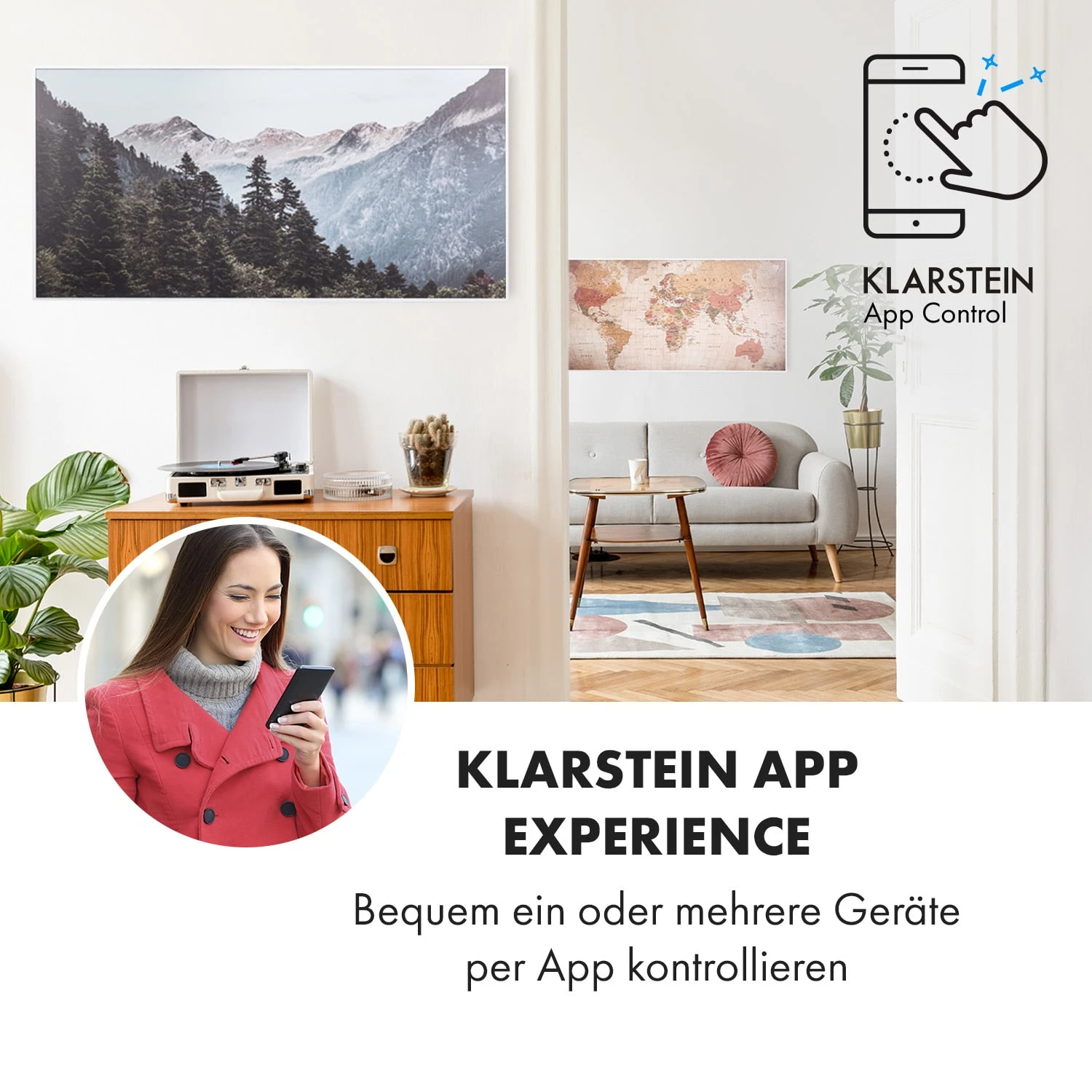 Wonderwall Air Art Smart Infrarotheizung 120x60cm 700W Wandinstallation App-Steuerung Berge 4 Wonderwall Air Art Smart Infrarotheizung 120x60cm 700W Wandinstallation App-Steuerung Berge – Bild 2