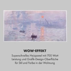Wonderwall Air Art Smart Infrarotheizung 120x60cm 700W Wandinstallation App-Steuerung Sonnenaufgang -Klarstein 10035133 de 0005 logo