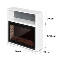 Mauna Loa Elektrokamin 2000 W LED-Flammen Fernbedienung Holzregal -Klarstein 10035167 yy 0008 logo