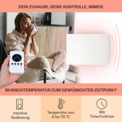 Wonderwall Air Infinite 580 Infrarotheizung 90x60cm 580W Fernbedienung -Klarstein 10035169 de 0003 usp