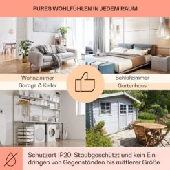 Wonderwall Air Infinite 580 Infrarotheizung 90x60cm 580W Fernbedienung -Klarstein 10035169 de 0005 usp