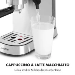 Futura Espressomaker 20 Bar 1450 Watt 20 Bar Wassertank: 1,25 Liter Rostfreier Edelstahl 18 Futura Espressomaker 20 Bar 1450 Watt 20 Bar Wassertank: 1,25 Liter Rostfreier Edelstahl -Klarstein 10035183 de 0007 logo