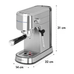 Futura Espressomaker 20 Bar 1450 Watt 20 Bar Wassertank: 1,25 Liter Rostfreier Edelstahl 21 Futura Espressomaker 20 Bar 1450 Watt 20 Bar Wassertank: 1,25 Liter Rostfreier Edelstahl -Klarstein 10035183 yy 0010 logo