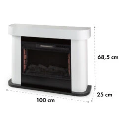 Aargau Smart Elektrischer Kamin 1000/2000W LED 18-27 °C Wochentimer -Klarstein 10035204 yy 0012 logo Klarstein HeatRetreat Aargau Smart Elektrokamin