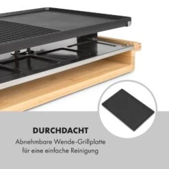 Tournedo Raclette 1200W Aluminiumguss 8 Personen Holz-Dekor 17 Tournedo Raclette 1200W Aluminiumguss 8 Personen Holz-Dekor -Klarstein 10035219 de 0007 logo