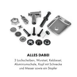 Kraftprotz Elektrischer Fleischwolf 700 W Kupfermotor Hack Wurst Kebbe Edelstahl -Klarstein 10035233 de 0006 logo