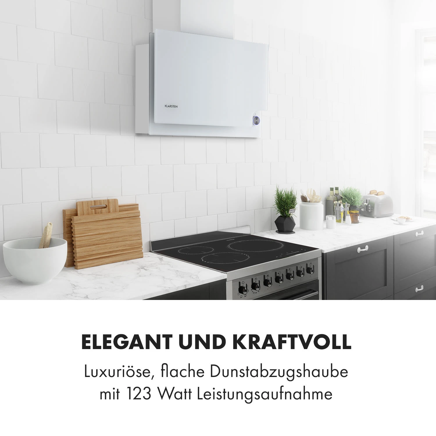 Amelia Dunstabzugshaube 123W 60x47x23,5cm LED-Licht Touch Glas 4 Amelia Dunstabzugshaube 123W 60x47x23,5cm LED-Licht Touch Glas – Bild 2