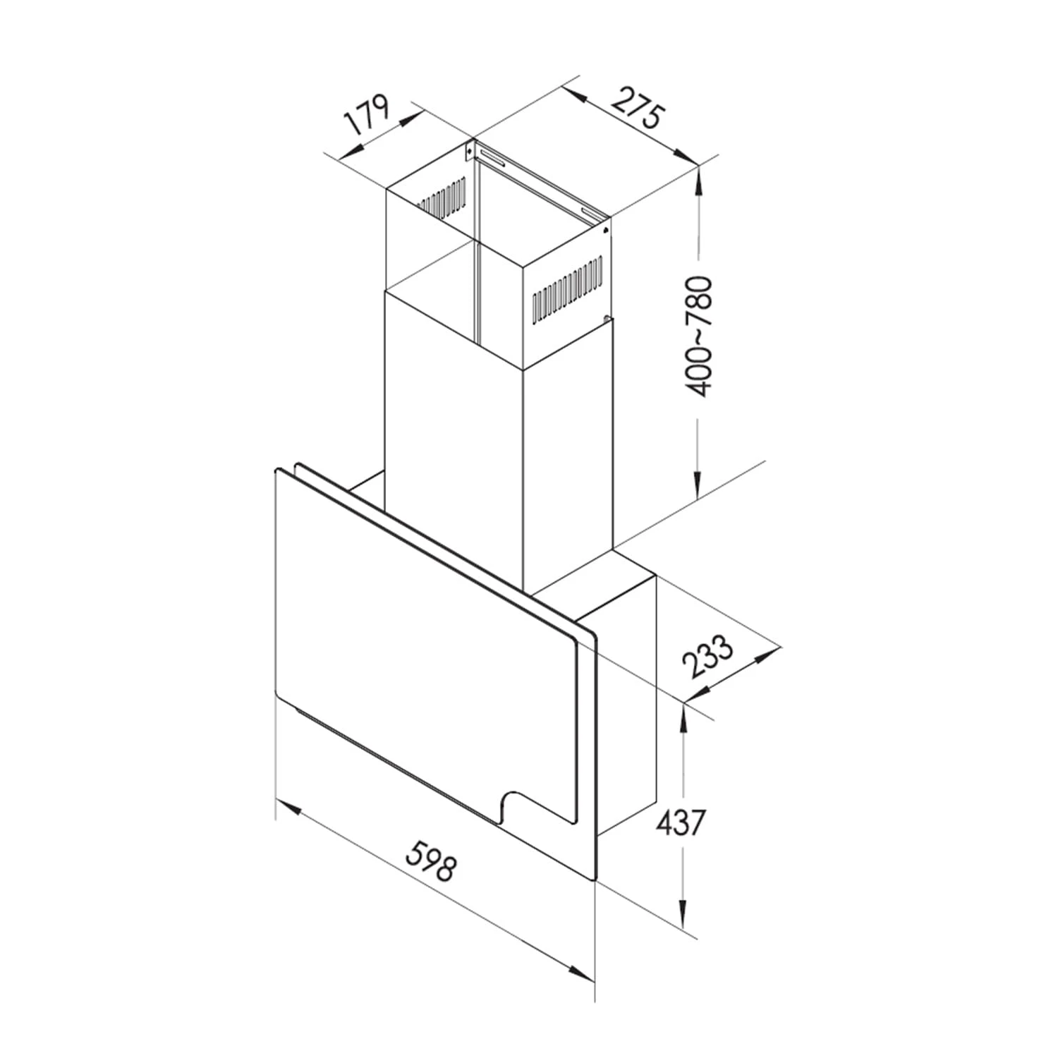 Amelia Dunstabzugshaube 123W 60x47x23,5cm LED-Licht Touch Glas 9 Amelia Dunstabzugshaube 123W 60x47x23,5cm LED-Licht Touch Glas – Bild 7