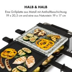 Bistecca Raclette 1200W Metall / Stein 8 Personen Kontroll-LED 13 Bistecca Raclette 1200W Metall / Stein 8 Personen Kontroll-LED -Klarstein 10035293 de 0004 logo