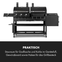 Kingsville Smoker Kombigrill Gas Kohle Smoker 13,5kW 3+1 Brenner -Klarstein 10035409 de 0006 logo