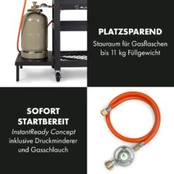 Kingsville Smoker Kombigrill Gas Kohle Smoker 13,5kW 3+1 Brenner -Klarstein 10035409 de 0007 logo