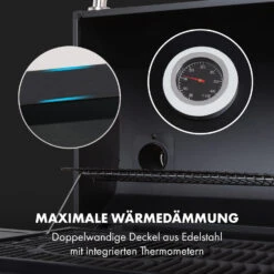 Kingsville Smoker Kombigrill Gas Kohle Smoker 13,5kW 3+1 Brenner -Klarstein 10035409 de 0010 logo