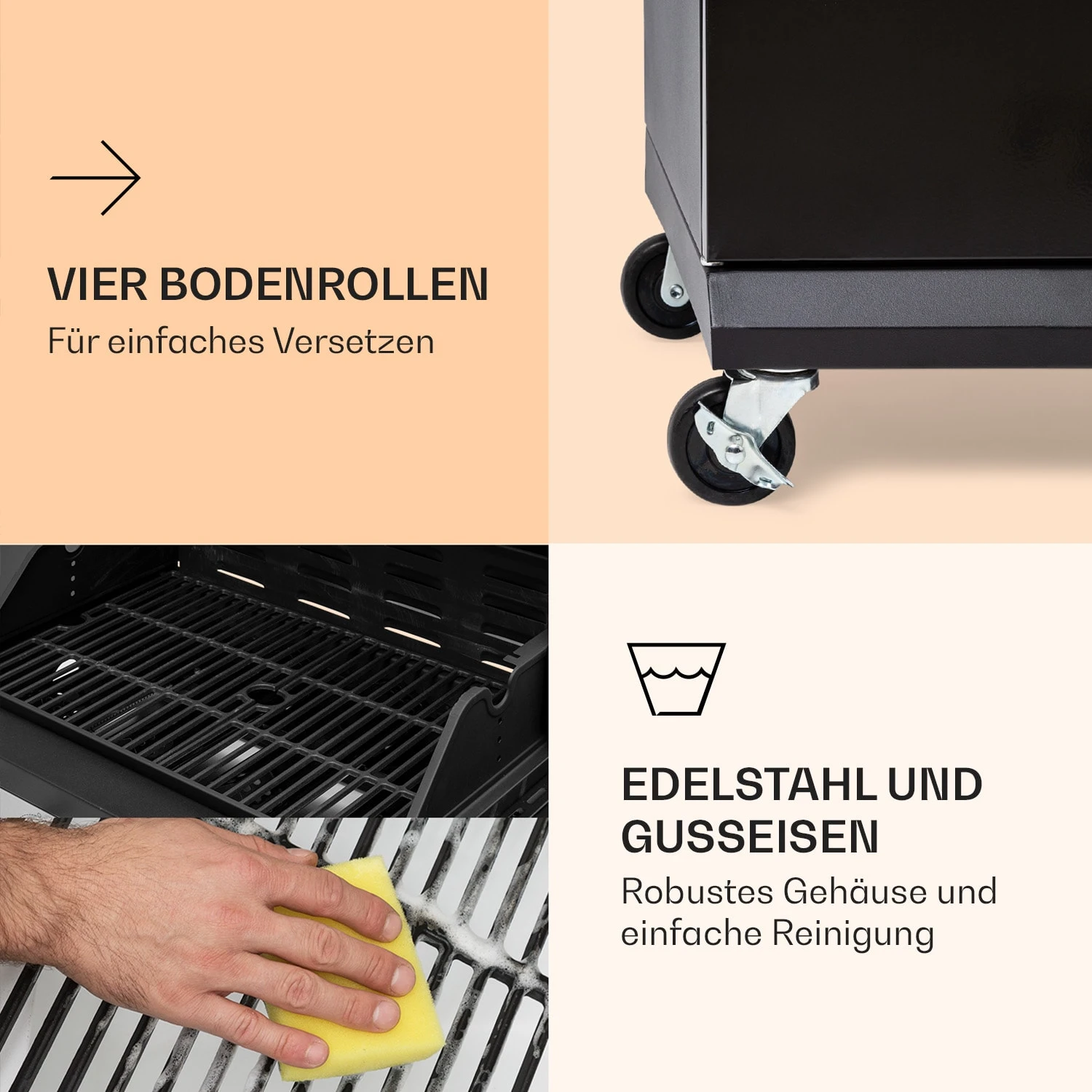 Valdosta 4.1 Gasgrill 4 X 2,8 KW + 2,5 KW Brenner Edelstahl Mobil 9 Valdosta 4.1 Gasgrill 4 X 2,8 KW + 2,5 KW Brenner Edelstahl Mobil – Bild 7