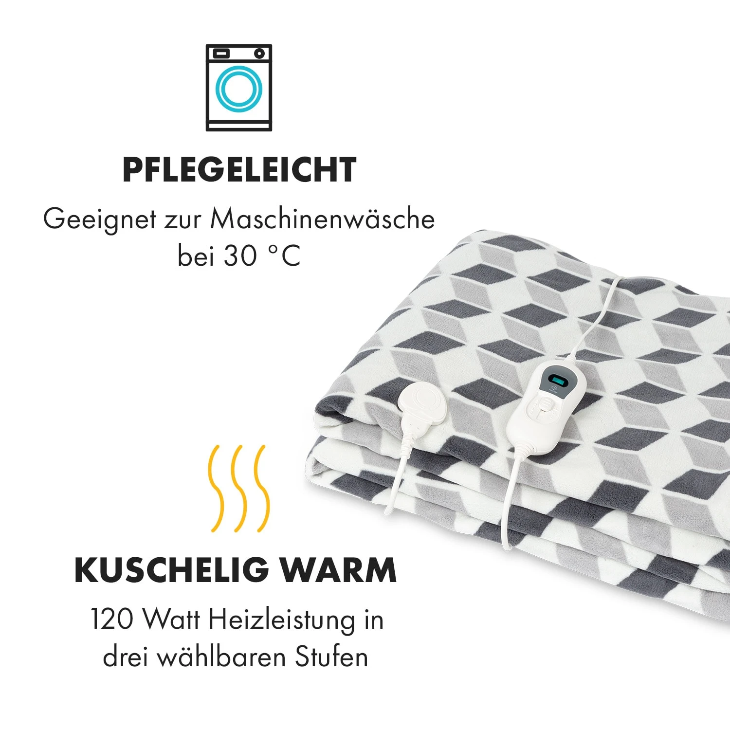 Dr. Watson XXL Heizdecke 3 Stufen Waschbar 200x180cm Mikroplüsch 5 Dr. Watson XXL Heizdecke 3 Stufen Waschbar 200x180cm Mikroplüsch – Bild 3