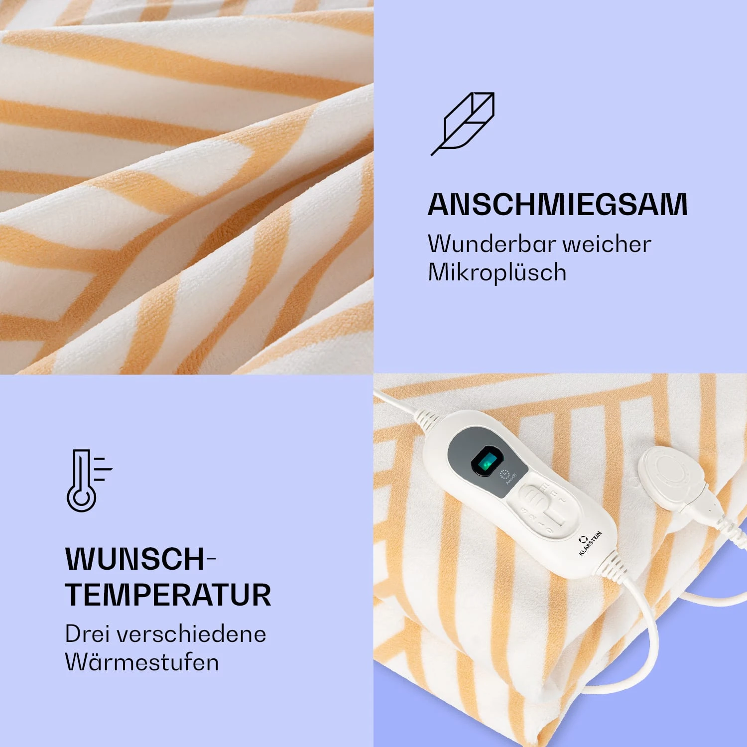 Dr. Watson XXL Heizdecke 3 Stufen Waschbar 200x180cm Mikroplüsch 5 Dr. Watson XXL Heizdecke 3 Stufen Waschbar 200x180cm Mikroplüsch – Bild 3