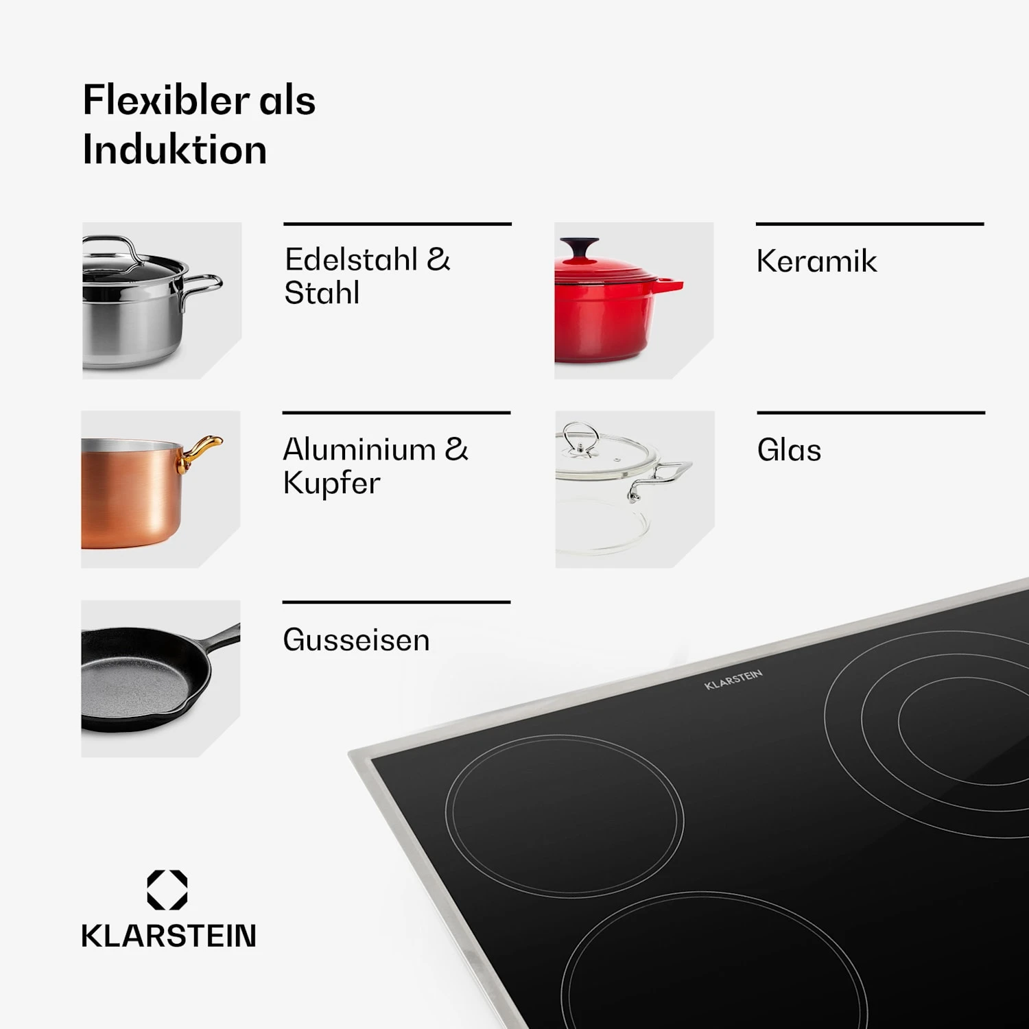 Virtuosa 4 Prime Einbaukochfeld 4 Zonen 6500W Glaskeramik Edelstahlrahmen 9 Virtuosa 4 Prime Einbaukochfeld 4 Zonen 6500W Glaskeramik Edelstahlrahmen – Bild 7